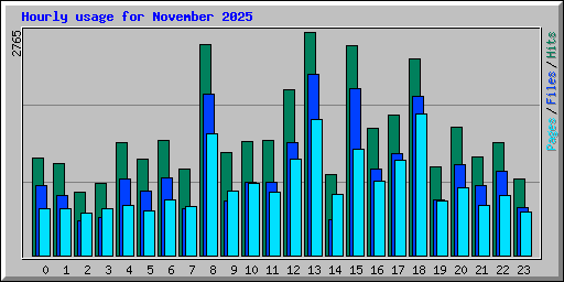 Hourly usage for November 2025